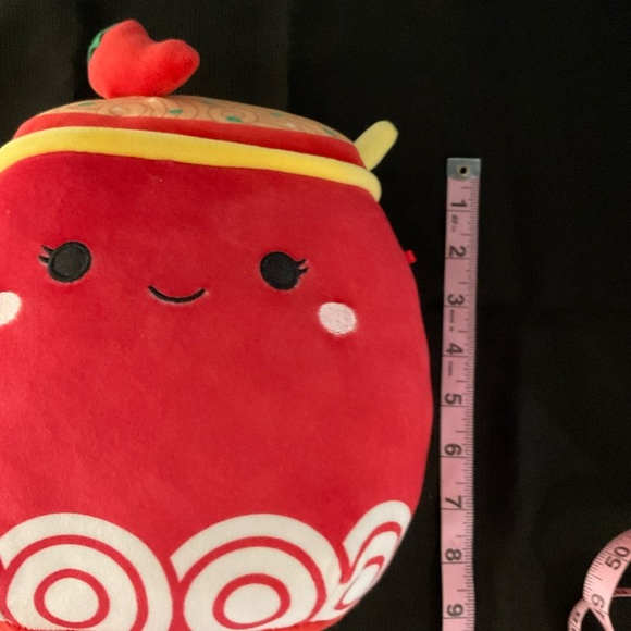 Squishmallow 8" Odion The Red Fire Spicy Ramen Noodles Bowl Food Squad Kellytoys - Picture 9 of 9